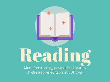 Reading poster templates to edit online