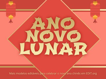 Modelos editáveis para o Ano Novo Chinês