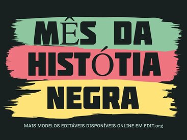 Modelos editáveis do mês da história Afroamericana