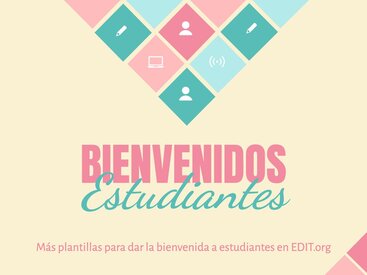 Crea carteles de Bienvenida a Clases online