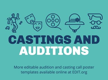 Free templates for casting and audition posters and flyers