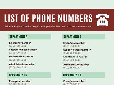 Create a free List of Phone Numbers Online
