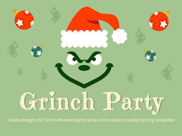 Editable Grinch Party Invitation Templates