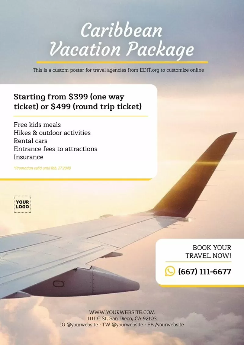 Free digital poster maker with travel templates